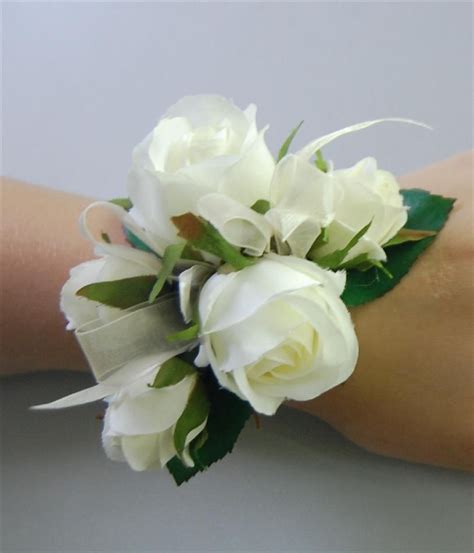 diy fake flower corsage|artificial flower wrist corsages.